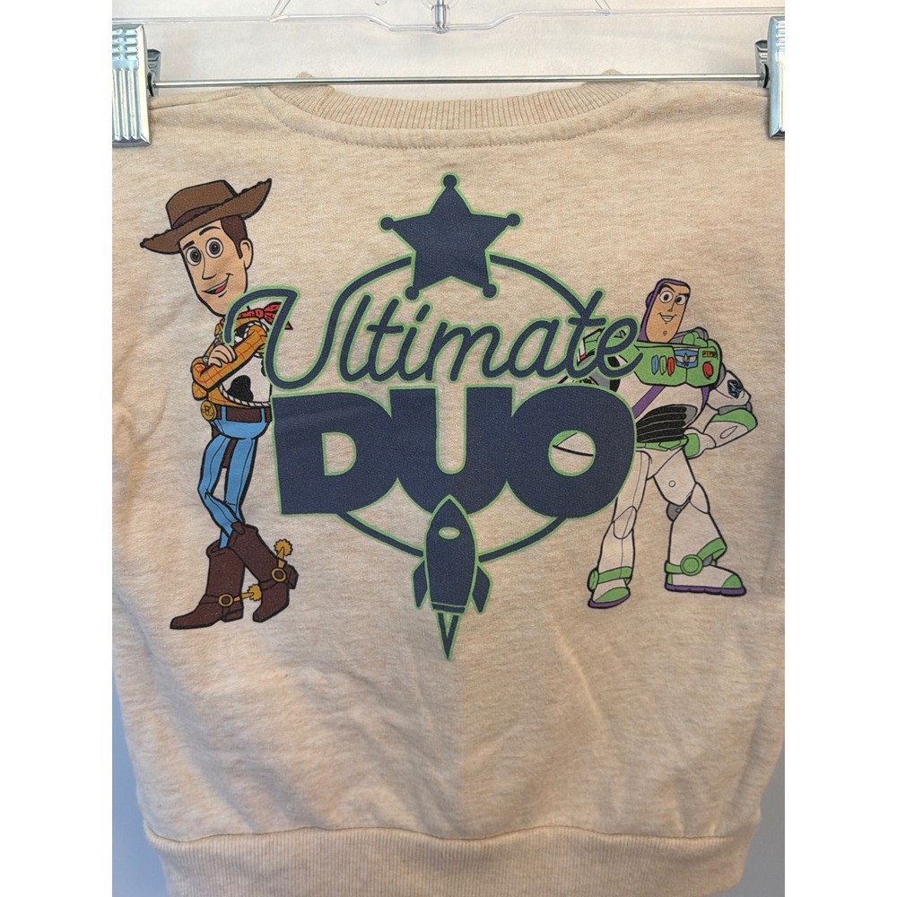 Disney Pixar Toy Story Woody & Buzz Ultimate Duo Sweatshirt Tan 3T - Picture 6 of 6